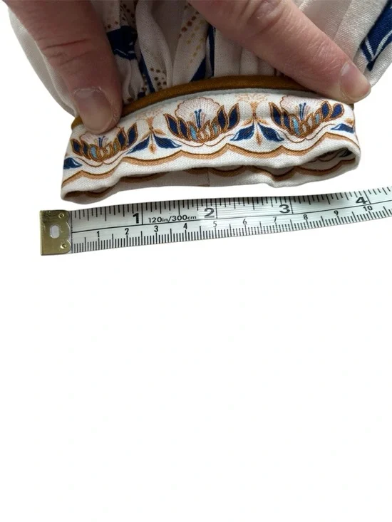 FARM Rio Mystic Blue Lotus Dreamscape Linen Blend L/S Maxi Dress NWT Size XL - Picture 11 of 11